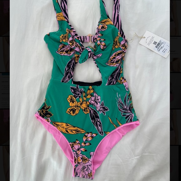 MAAJI Striped Fantasy Sherbet One-Piece
Swimsuit. Reversible, size small - Picture 8 of 11